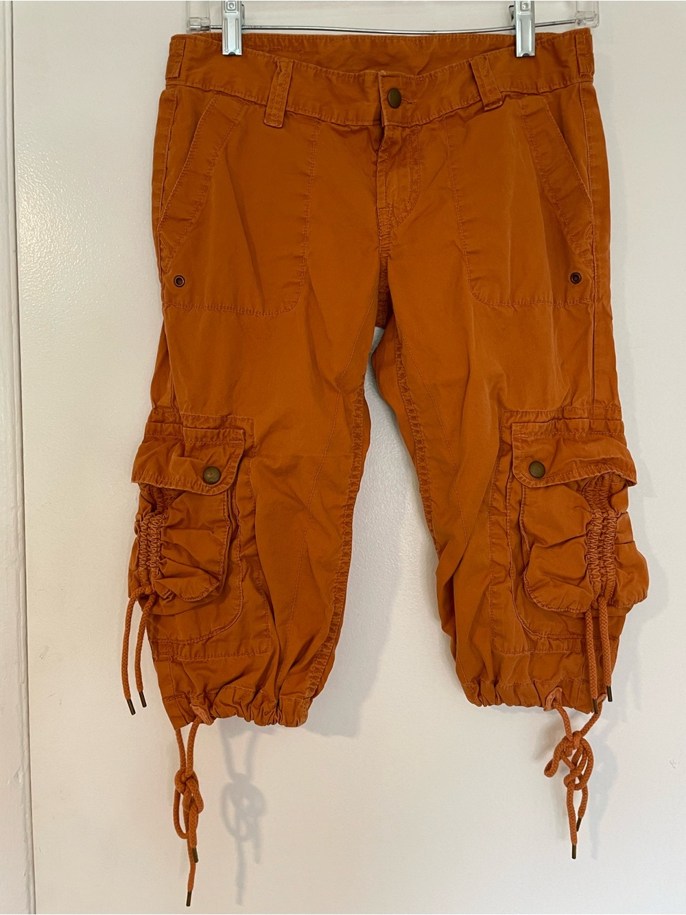 Vintage Y2K Lucky Brand Orange Cargo Capris